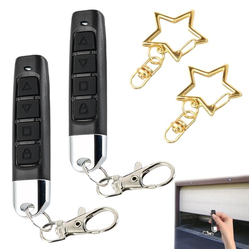 Telecomando Universale Cancello 2 Pcs Telecomando 433 Mhz Universale Telecomando Garage Universale Con 4 Pulsanti Viene Fornito Con 2 Portachiavi Per