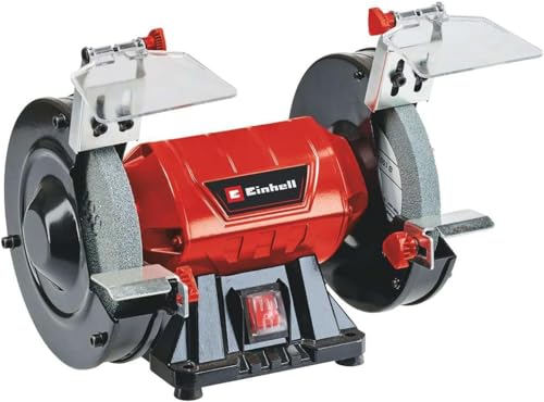 Einhell Tc-Bg 150 Smerigliatrice Combinata Da Banco (Tensione 220-240 V, Potenza 150 W, Giri Min. 2980, Mole Ø150 X Ø32 X 16 Mm, Grana K36/K60)