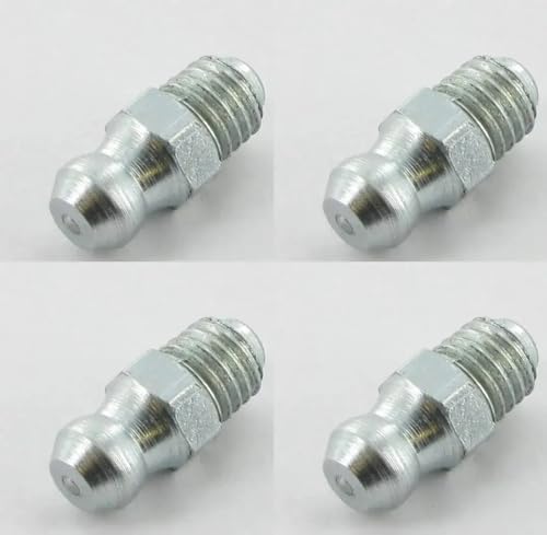 Cyclingcolors 4X Ingrassatori Testine Grasso Raccordo Trattore Moto Auto Tagliaerba Tosaerba Acciaio, 1/4 Unf 180°