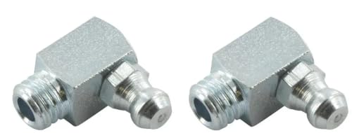 Cyclingcolors 2X Ingrassatori Testine Grasso Raccordo Trattore Moto Auto Tagliaerba Tosaerba Acciaio, M6 X 1 90°