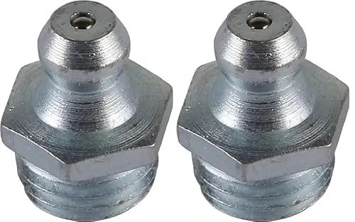 Cyclingcolors 2X Ingrassatori Testine Grasso Raccordo Trattore Moto Auto Tagliaerba Tosaerba Acciaio, M10 X 1,25 180°