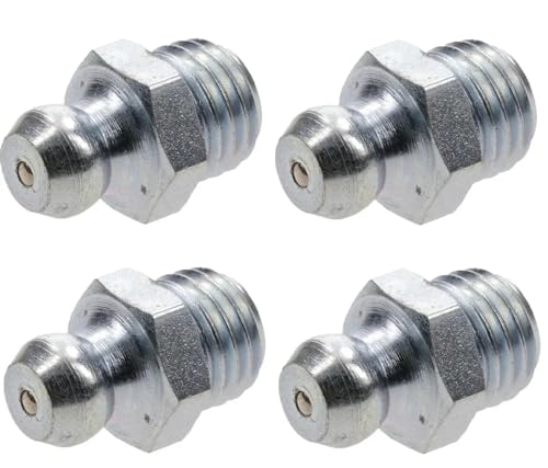 Cyclingcolors 4X Ingrassatori Testine Grasso Raccordo Trattore Moto Auto Tagliaerba Tosaerba Acciaio, M8 180°