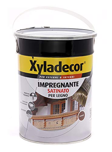 Xyladecor Smalto Impregnante Legno Per Interni E Esterni, A Solvente Effetto Satinato Rovere 5L