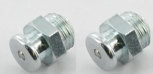 Cyclingcolors 2X Ingrassatori Testine Grasso Raccordo Trattore Moto Auto Tagliaerba Tosaerba Acciaio, M10 X 1