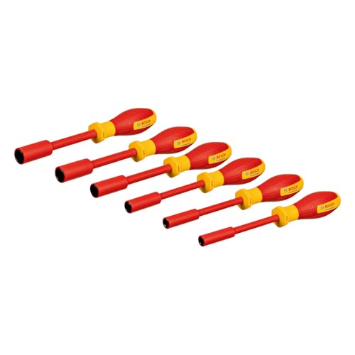 Bosch Professional Set Di Chiavi A Bussola Vde – 6 Pezzi (7-14 Mm, Certificate Fino A 1.000 V)