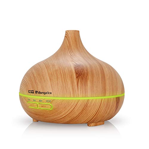 Orbegozo Hua 3500 – Umidificatore A Ultrasuoni Aromaterapia Diffusore Di Oli Essenziali, 300 Ml Di Capacità, Silenzioso, Illuminazione In 7 Colori Int