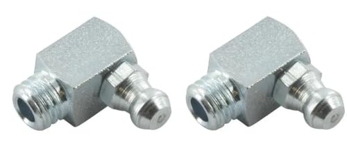 Cyclingcolors 2X Ingrassatori Testine Grasso Raccordo Trattore Moto Auto Tagliaerba Tosaerba Acciaio, M8 X 1,25 90°