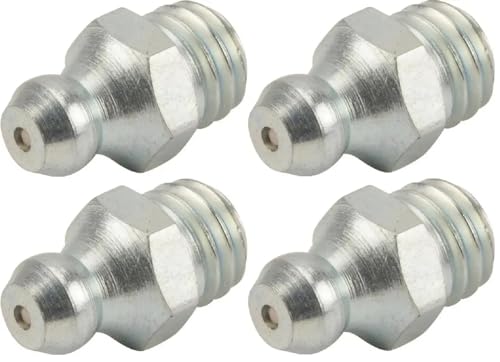 Cyclingcolors 4X Ingrassatori Testine Grasso Raccordo Trattore Moto Auto Tagliaerba Tosaerba Acciaio, M8 X 1,25 180°