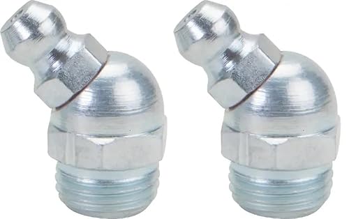 Cyclingcolors 2X Ingrassatori Testine Grasso Raccordo Trattore Moto Auto Tagliaerba Tosaerba Acciaio, M10 X 1,5 45°