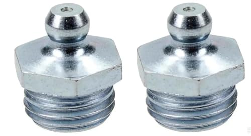Cyclingcolors 2X Ingrassatori Testine Grasso Raccordo Trattore Moto Auto Tagliaerba Tosaerba Acciaio, 1/4 180°