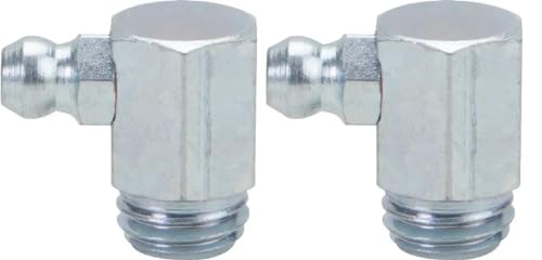 Cyclingcolors 2X Ingrassatori Testine Grasso Raccordo Trattore Moto Auto Tagliaerba Tosaerba Acciaio, M10 X 1,5 90°