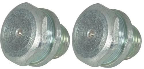 Cyclingcolors 2X Ingrassatori Testine Grasso Raccordo Trattore Moto Auto Tagliaerba Tosaerba Acciaio, G 1/8 16Mm