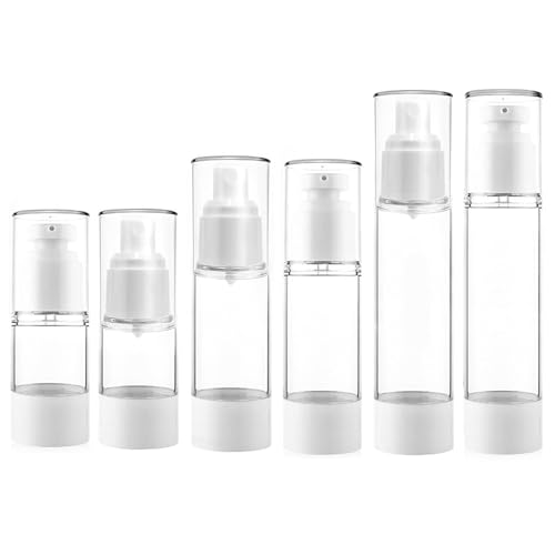 Qingyiwl 6 Pezzi Pompa Airless Flaconi Vuoti Airless Flaconi Vuoti Per Liquidi Pressione Cosmetica Bottiglia Bottiglie A Pompa Airless Per Lozione Cre