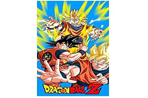 Dragon Ball Z Goku Super Saiyan - Telo Mare Spiaggia 140 X 70 Cm - 100% Cotone - Asciugamano Grande