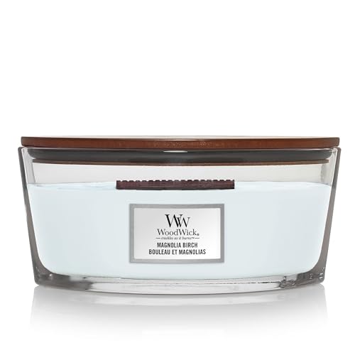 Candela Profumata Woodwick Magnolia Birch Ellipse 453,6 G