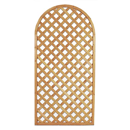 Mondo Viro Pannello Rettangolare Con Arco Superiore Grigliato In Legno Di Pino Impregnato - Il Complemento D'Arredo Modulare Per Interni Ed Esterni (A