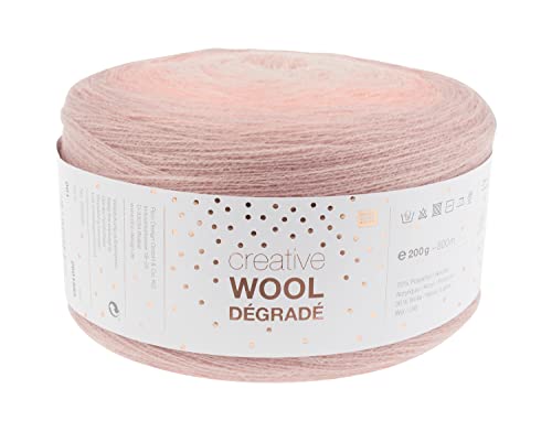 Rico - Gomitolo Di Lana Creativ Wool Dégradé, 200 G, 4-Nitkowy Polvere