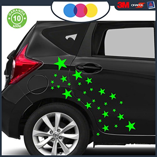 Just Go Online S.L.U. 30 Adesivi Per Auto - Stelle - Stelline - - - - - - - Colori A Scelta - - - - -Auto Macchina Pc Notebook - Novità!! Auto Moto Ca
