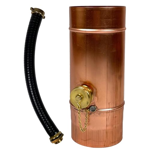 Südmetall - Raccolta Dell'Acqua Piovana In Rame Di Alta Qualità Da 80 Mm Con Tubo E Attacco Per Il Tubo Di Scarico - Raccolta Pioggia 75% Di Resa Dell