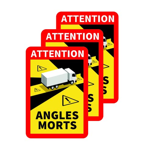 Prolac Adesivi Di Avvertimento Angles Morts – Angolo Morto Per Camion E Roulotte Auto Etichette Autoadesive 25 X 17 Cm Adesivi Camper (Camion E Roulot
