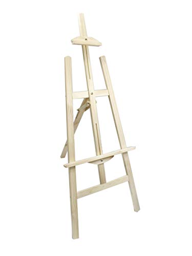 Vetrineinrete® Cavalletto Pittorico In Legno Leggero Inclinabile Altezza 122 Cm Per Pittura O Esposizione Di Tele Quadri E Foto Arredo Casa 53843