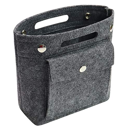 Soyizon Purse Organizer Insert Per Tote Bag, Borsa In Borsa, Mini Bag Insert Per Speedy Neverfull Neonoe Noe Bb, Grigio Scuro