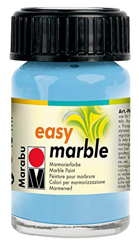 Marabu 090 15 Ml Di Vernice Effetto Marmo, Colore: Blu Chiaro