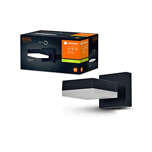 Ledvance Endura Classic Spot Square Applique Da Esterno Quadrata, Nera, Con Attacco Gx53 (Max 12W) Per Una Facile Sostituzione Della Lampada, Testa Or
