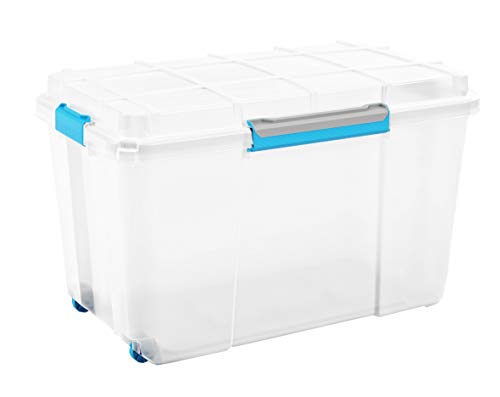 Kis Scuba Box Xl - 73,5X44,5X46H Trasp./ Man. Azz.Grigio