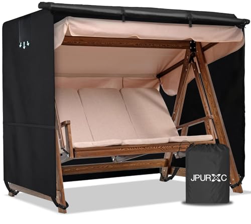 Jpurxc Copertura Dondolo 3 Posti Copri Dondolo Esterno Impermeabile, Copertura Per Dondolo Da Giardino Oxford 600D Per Altalena Da Giardino - Con 2 Ce