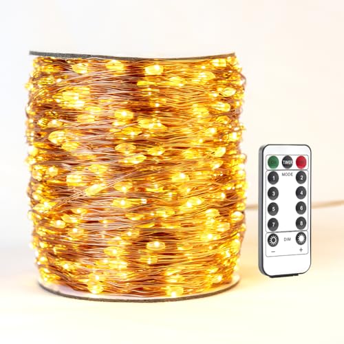 Resnice 30M Catena Di Luci Esterni: Filo Di Rame Impermeabile Con 300 Led Ad Alta Luminosità. Perfetta Per Giardini, Verande, Patio, Decorazioni Natal
