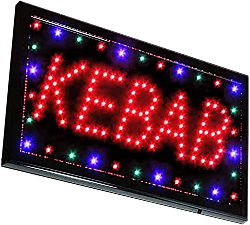 Hairy Insegna Luminosa 25 X 48 Cm Rotonda Led Rosso Moderno Per Pubblicità A Soffitto