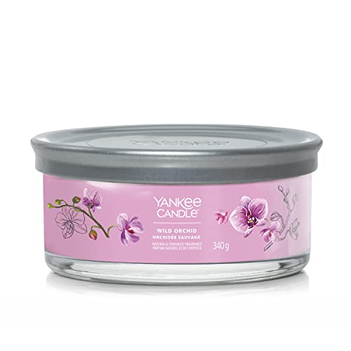 Yankee Candle Candela Profumata Firmata Wild Orchid Multi-Stoppino, Candela In Cera Di Soia, Candela A Lunga Combustione, Regalo Perfetto Per Le Donne