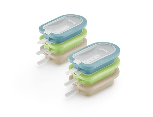 Lékué - Set Per Mini Ghiaccioli Impilabile In Silicone Mediterraneo, 6 Unità