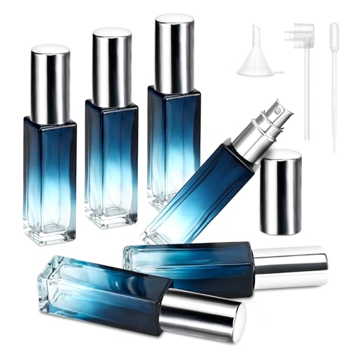 6 Pezzi Mini Porta Profumo Da Viaggio, 10 Ml Atomizzatore Di Profumo, Boccetta Profumo Ricaricabile Con 3 Accessori, Portaprofumo Da Viaggio Ricaricab
