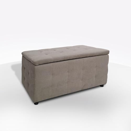 Bissolo Casa Panca Contenitore Cm 82X43 H. 46 In Tessuto Tortora