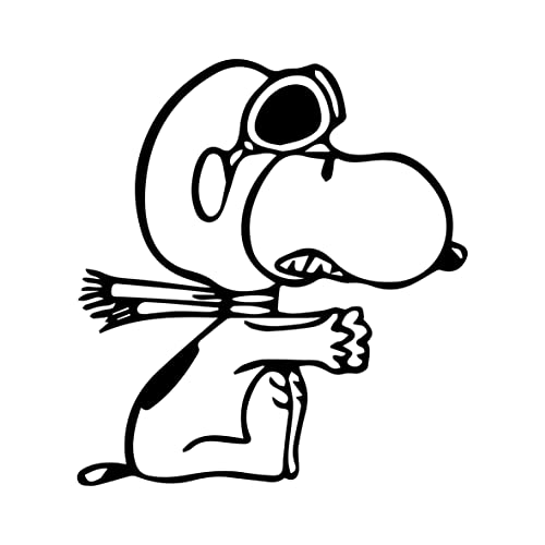 Gesar Adesivo Snoopy Pilota - Snoopy Pilota - Adesivo Per Per Auto E Moto - Adesivo Per Cameretta - Adatto A Tutti I Modelli Di Mac - Fantasia Diverte