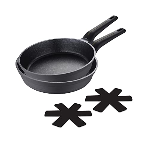 San Ignacio Bistro | Padelle Antiaderenti | Set Di 2 Pezzi Di 24 E 28 Cm Di Diametro Con Proteggi Padelle | Fabbricate Con Alluminio Pressofuso | Kit