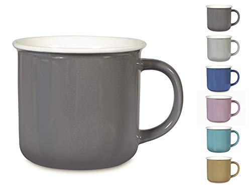 H&H Set 6 Tazze Jumbo Crayon In New Bone China Senza Piatto Cc400