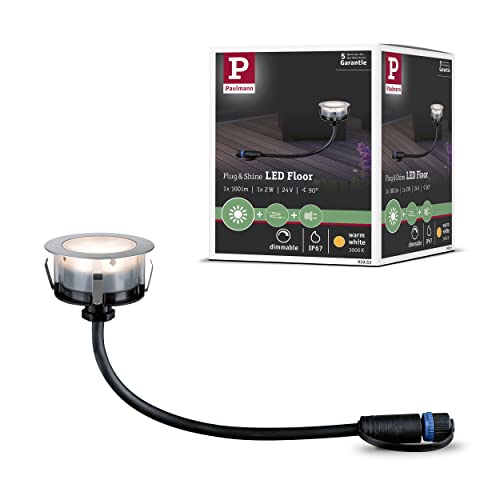 Paulmann 939.53 Lighting System Plug & Shine Led Outdoor Recessed Light (Estensione) 1W Warm Bianco 93953 Sil