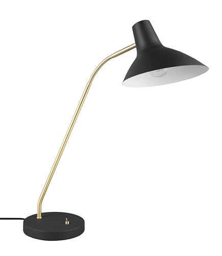 Trio Leuchten Tischleuchte Traveller 563400180, Metall Schwarz Matt/Messing, Exkl. 1X E27