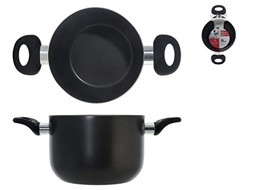 Home Maitre Pentola, 18 Cm, Alluminio, Nero