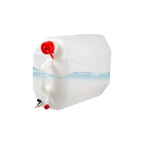 Contenitore Per Travaso Liquidi - Tanica Travasatore Liquidi, 25L, Orizzontale, Con Rubinetto In Metallo, In Polietilene, Ingresso M16, Uscita Ø 8,5Mm