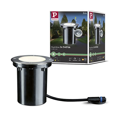 Paulmann 939.08 Lighting System Plug & Shine Led Outdoor Recessed Light 6 W Warm Bianco 93908 Argento 38