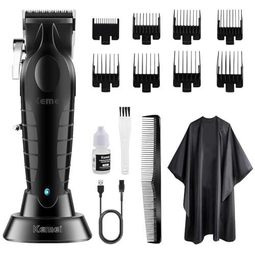 Kemei 2296 Tagliacapelli Uomo, Tagliacapelli Elettrico Professionale Cordless Per Barbiere, Tagliacapelli Di Precisione, Tagliacapelli Ricaricabile Pe