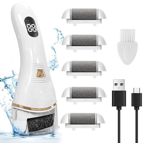 Rimozione Calli Elettrico, Vxdoirk Rimozione Calli Elettrico Impermeabile Ricaricabile Con 5 Rulli E 3 Velocità, Rimozione Della Calli E Pelle Morta B