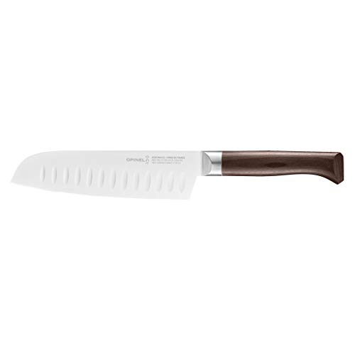 Opinel - Coltello Santoku Giapponese Alvéole Les Forgés 1890 Da Cucina - Lama In Acciaio Inossidabile - Manico In Faggio - Multifunzionale - Garanzia 