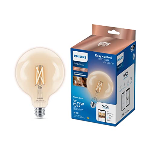 Philips Consumer Lampadine Led Filament Chiaro 37210800-G125 E27 7W-Wiz Connected