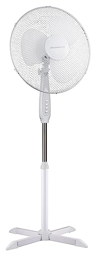 Melchioni Family | Ventilatore A Piantana Con 3 Velocità, Ventola A 3 Pale Diametro 40 Cm, Con Funzione Di Oscillazione, Colore Bianco