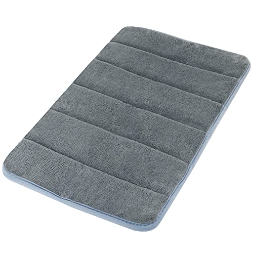 Gifoto Tappeto Bagno Antiscivolo, Moderni, Tappeto Doccia Peluche Assorbente Antiscivolo Lavabile Adatto A Soggiorno Cucina Bagno(40 X 60Cm, Grigio)